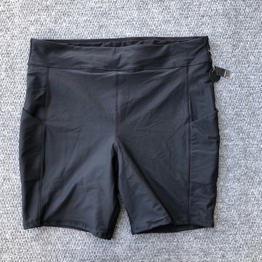Torrid high rise biker swim short with pockets size 3
